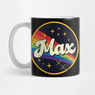 Max // Rainbow In Space Vintage Grunge-Style Mug